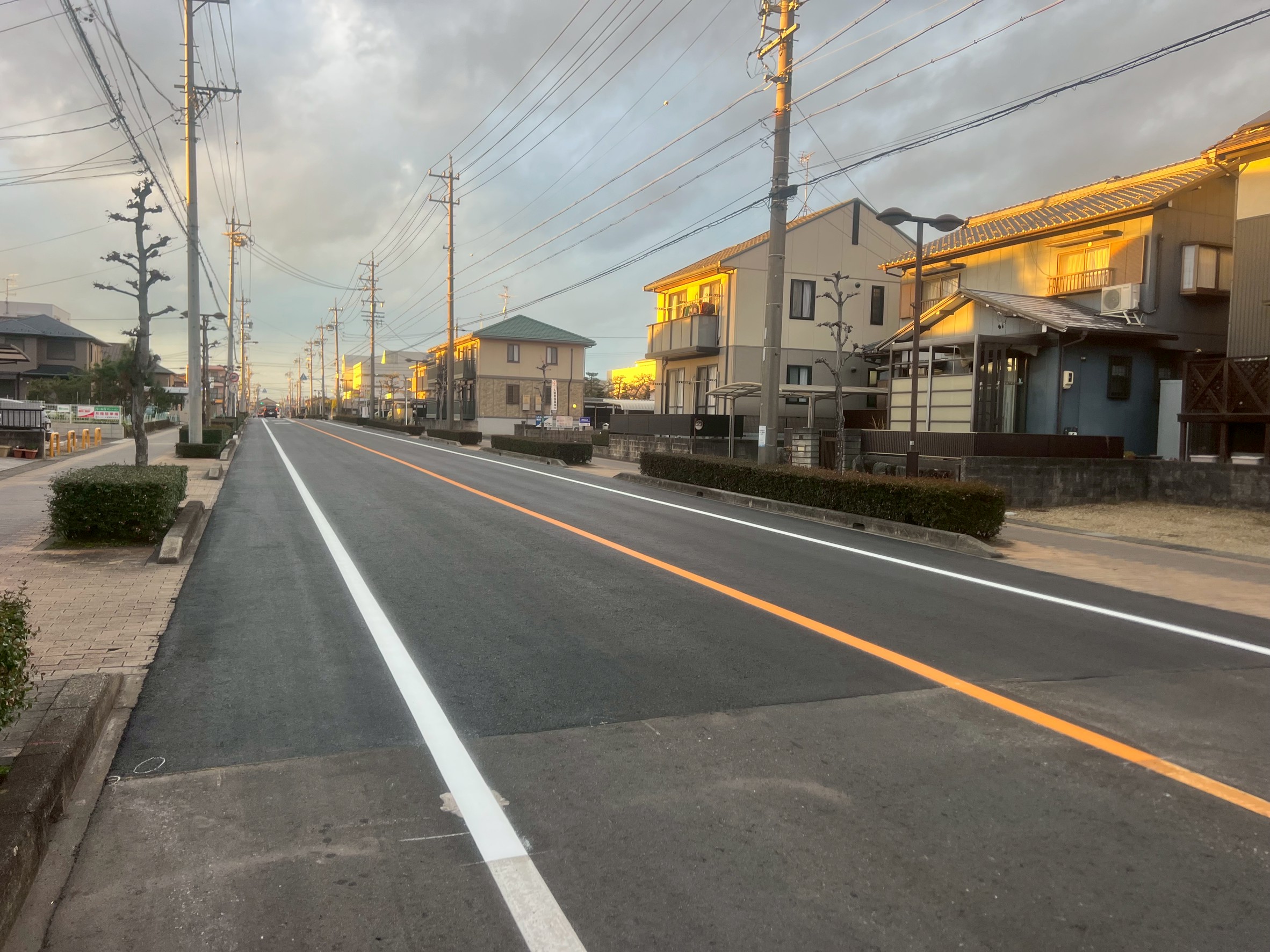 愛知県丹羽郡大口町 道路舗装工事 施工後
